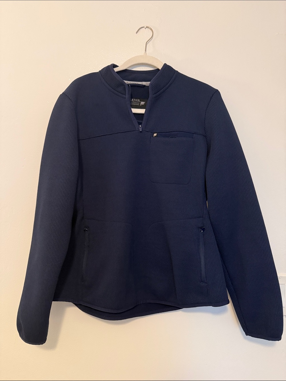 Fabletics Men's Navy Ace Quarter-Zip Jacket XL